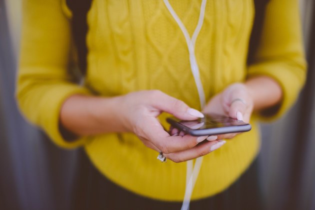 woman using cell phone