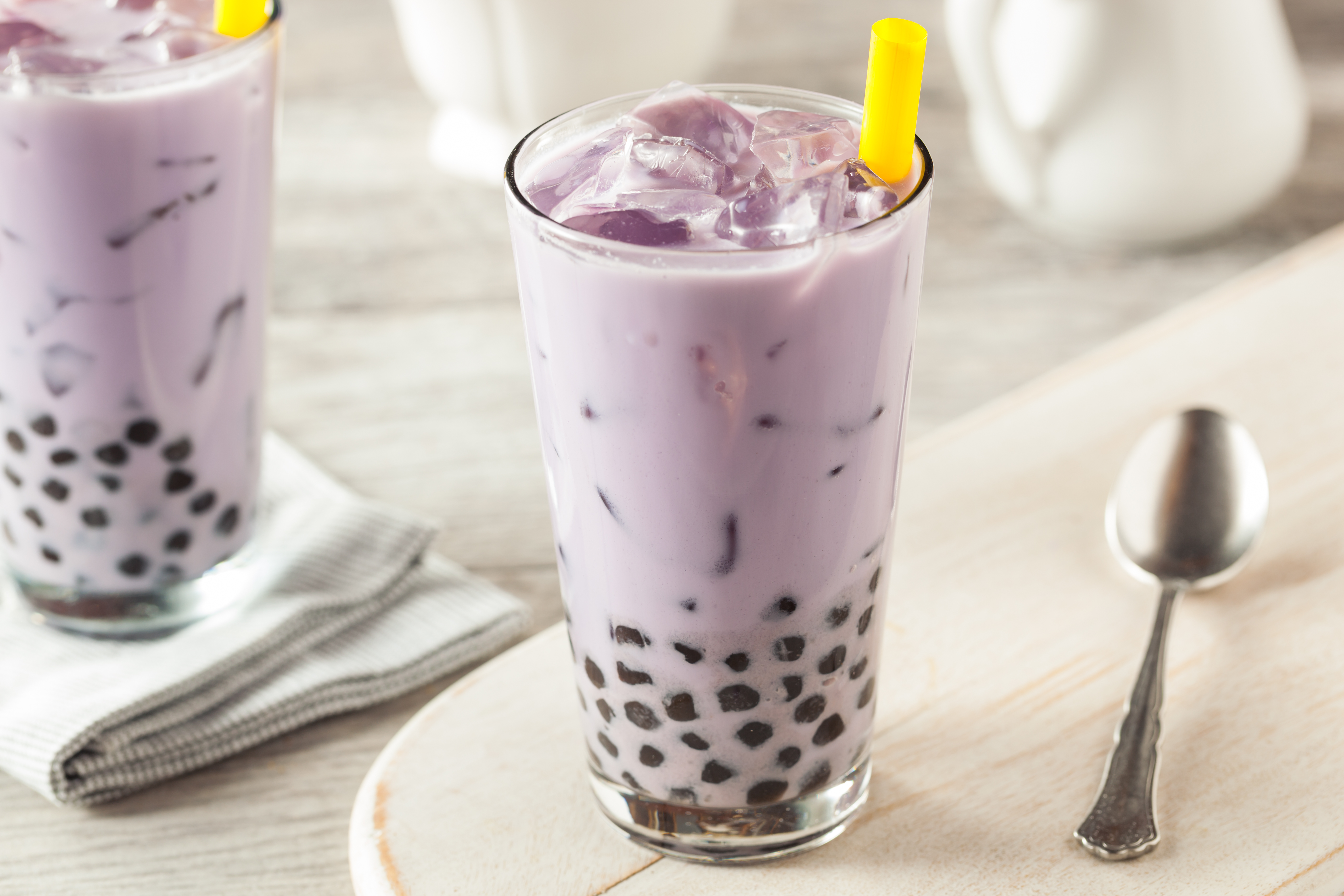 Taro Milk Bubble Tea with Real Taro or Powder