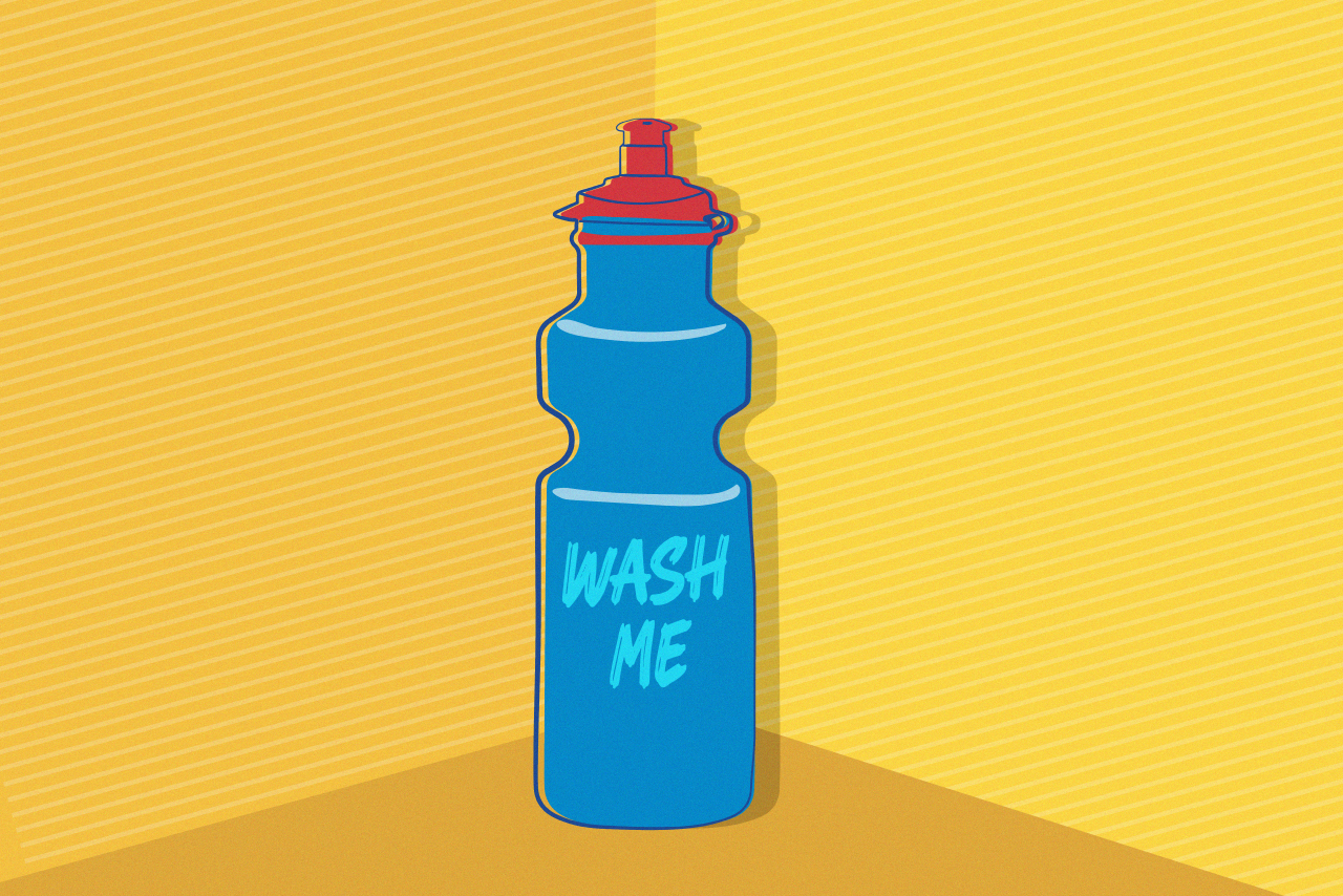 What happens if you don't wash your water bottle often enough?