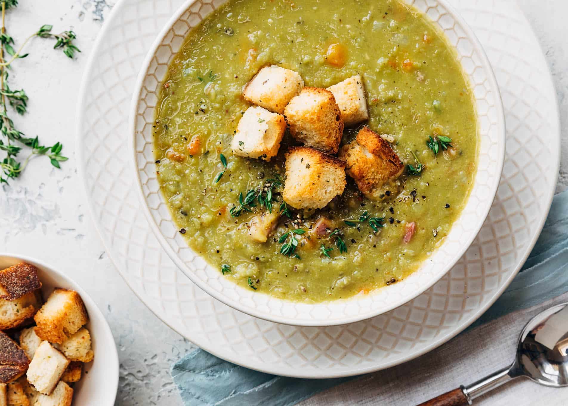 Split Pea Soup with Ham - Striped Spatula