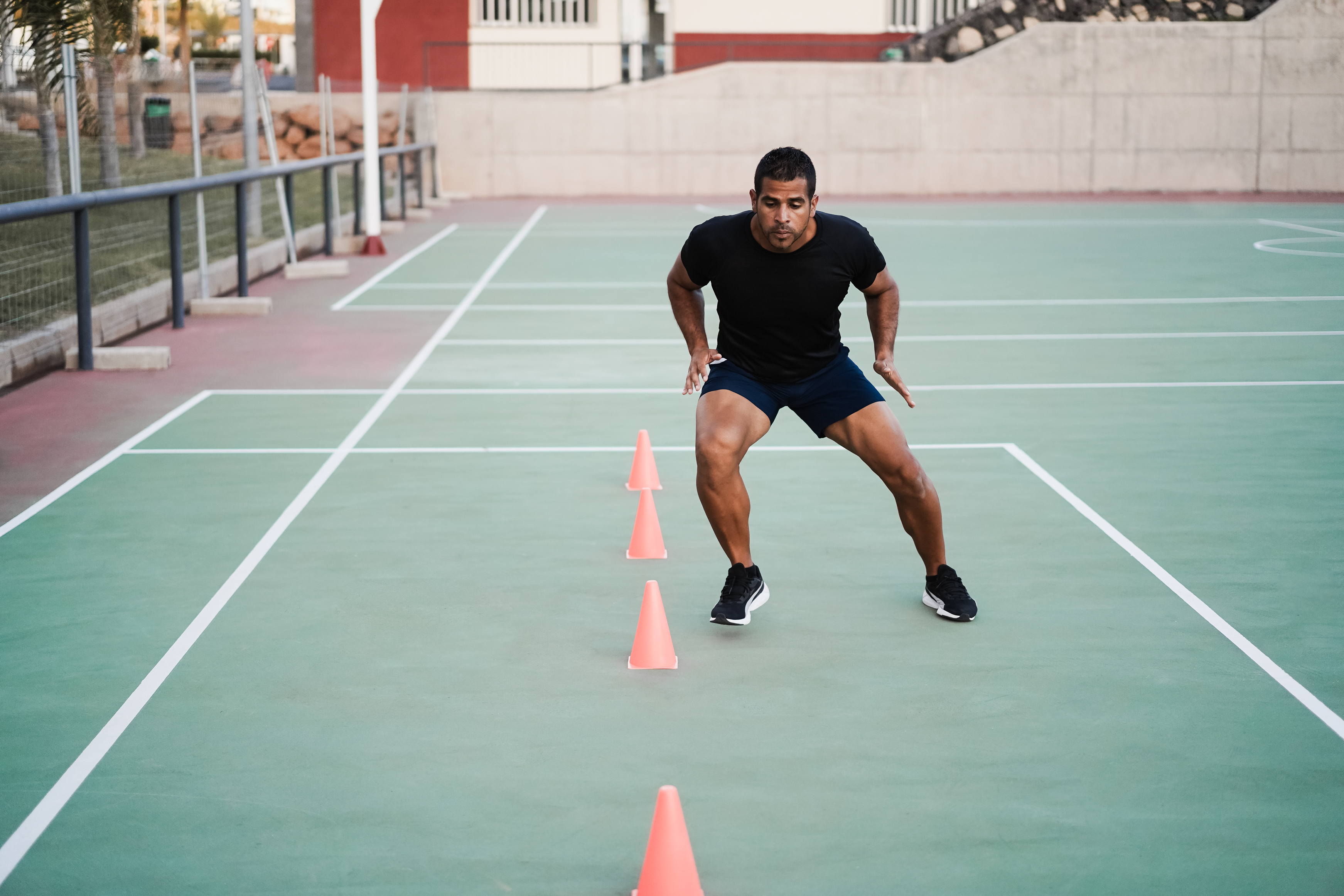 football shuffle exercise