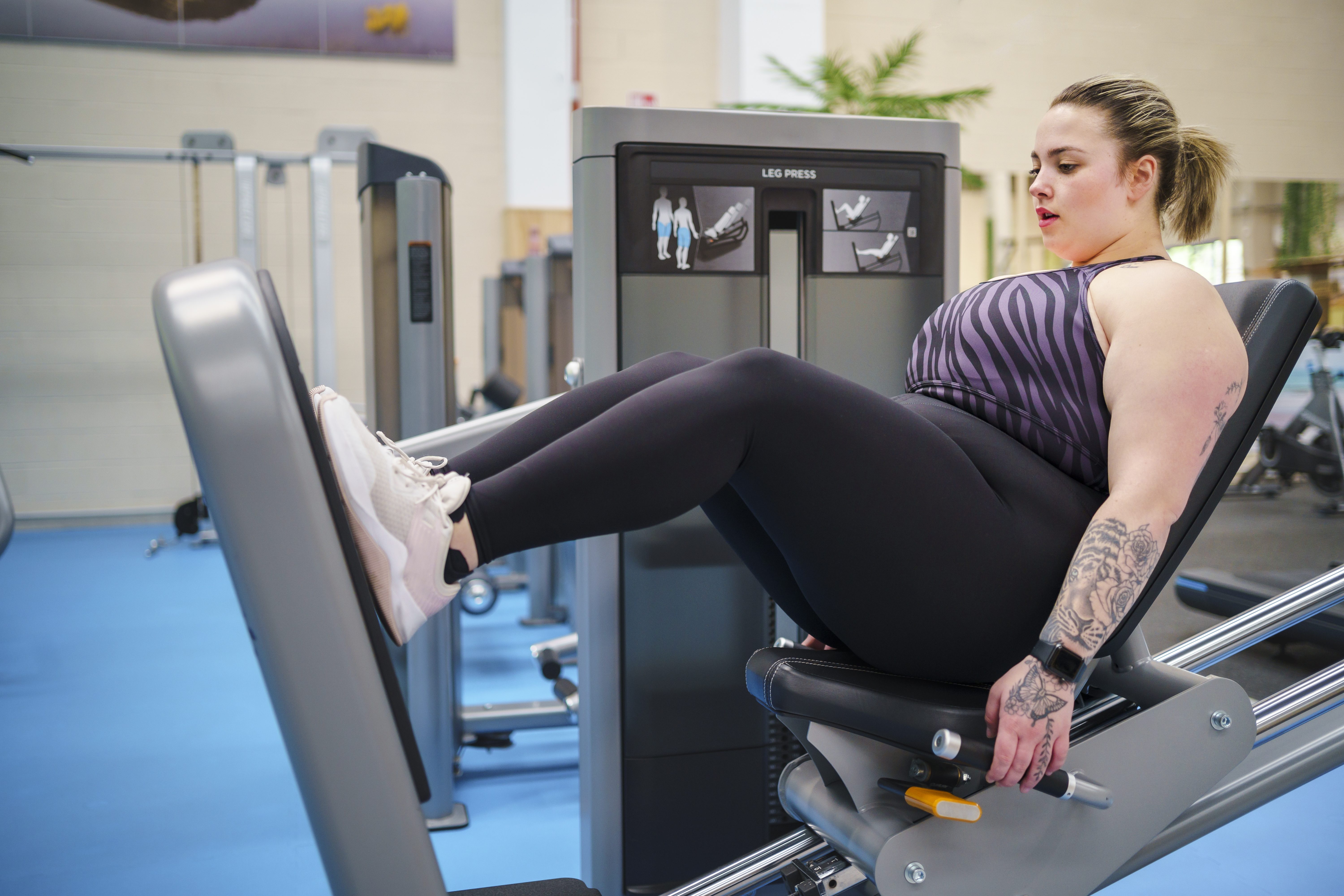 Elevated best sale leg press