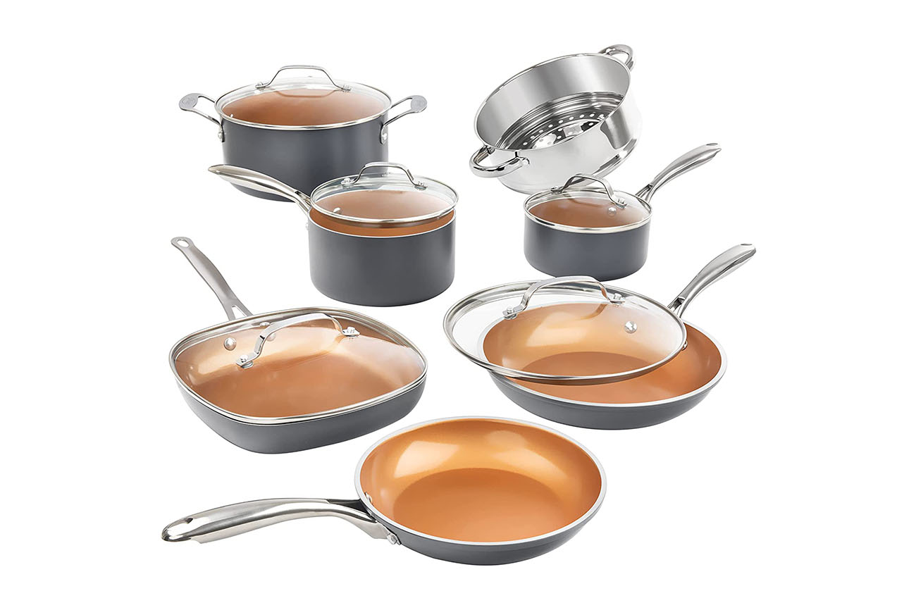 Carote 12 Piece Nonstick Cookware Sets, Heavy-duty Pots and