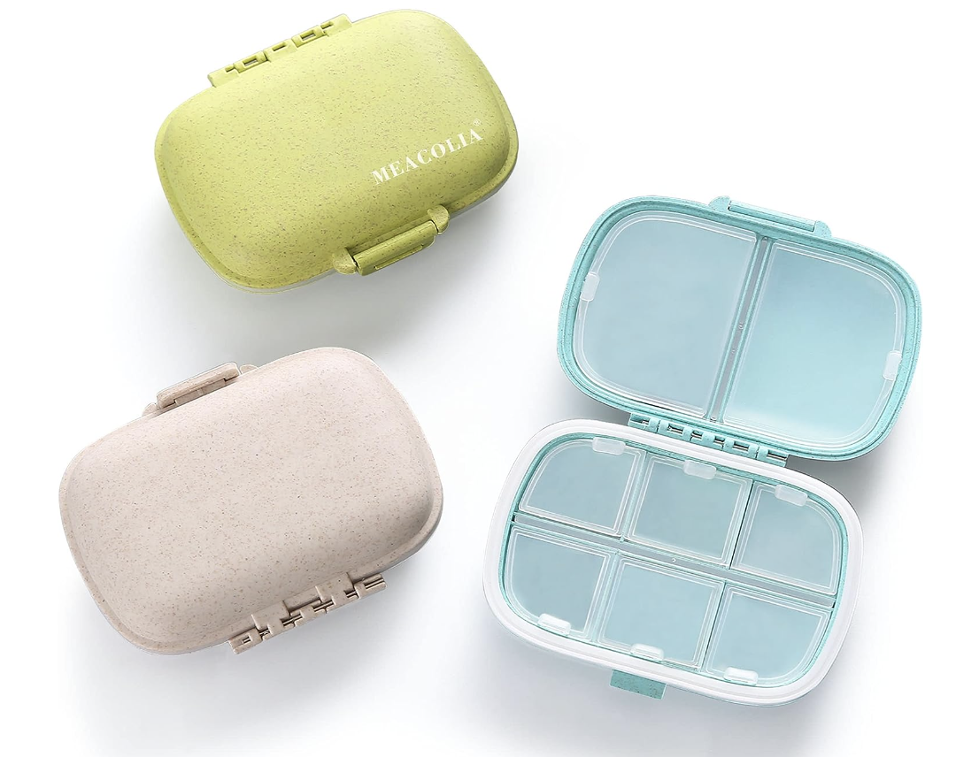 Mini Travel Medication Organizer Easy To Clean And Refill Pills