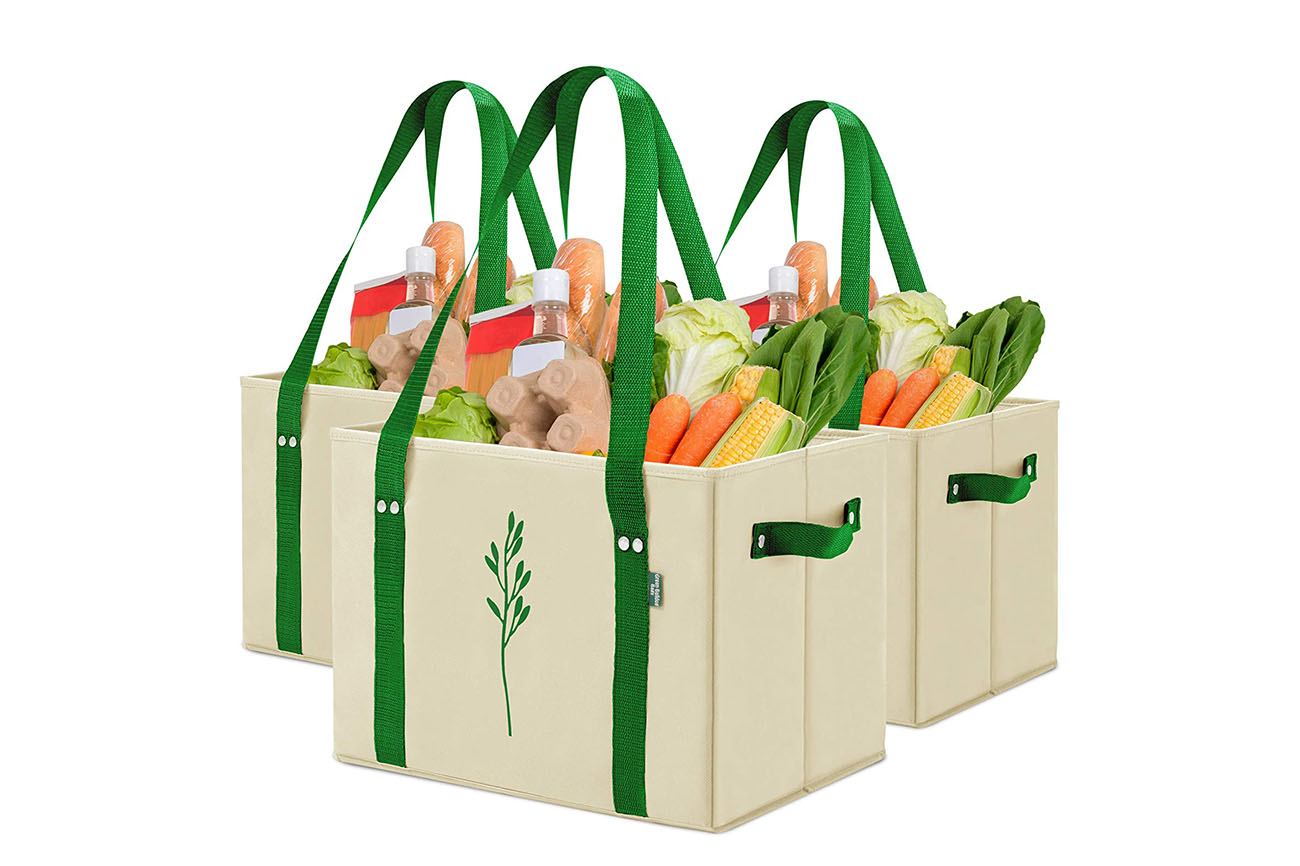 Reusable Heavy Duty Fabric Grocery and Vegetable Shopping Bag
