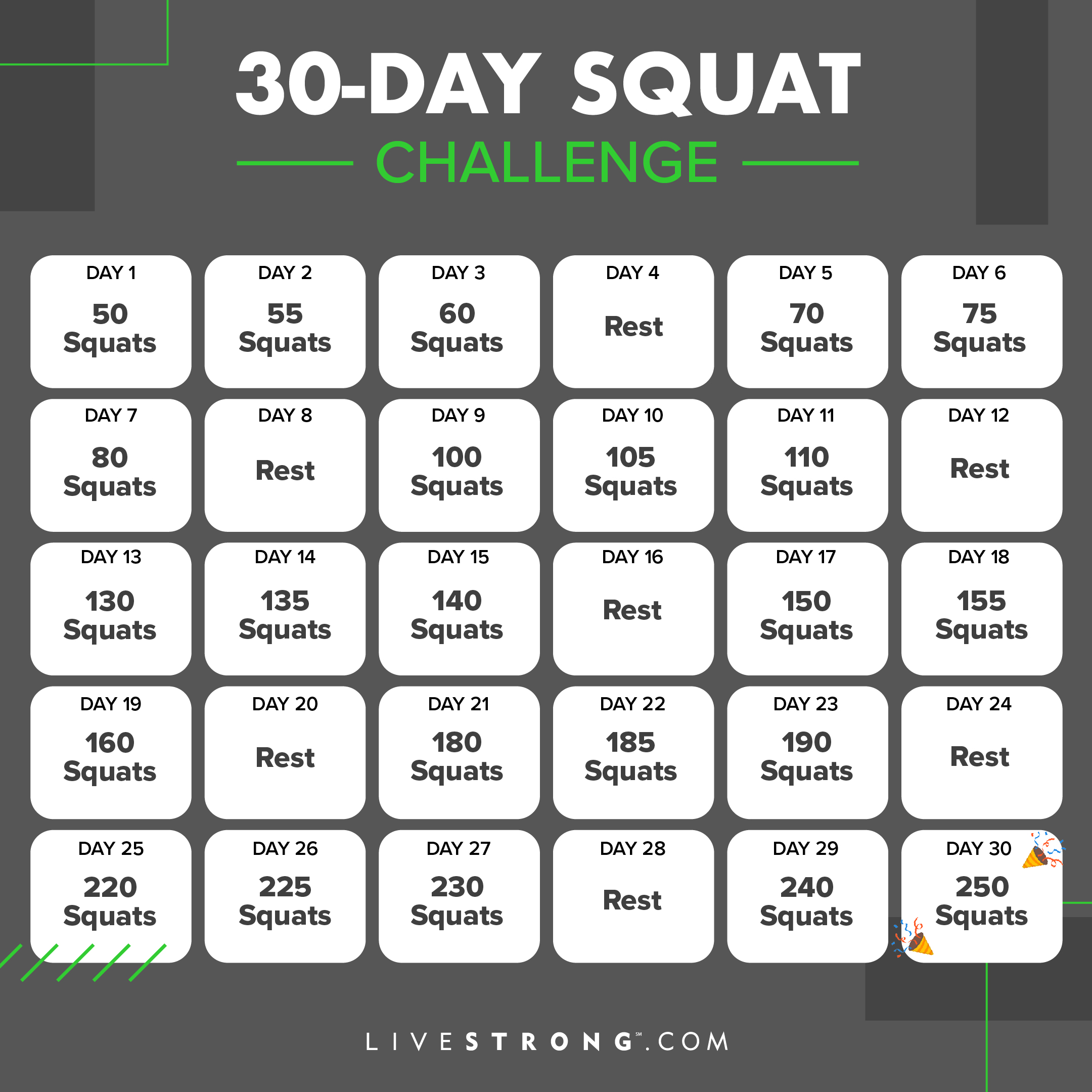 plank and squat challenge