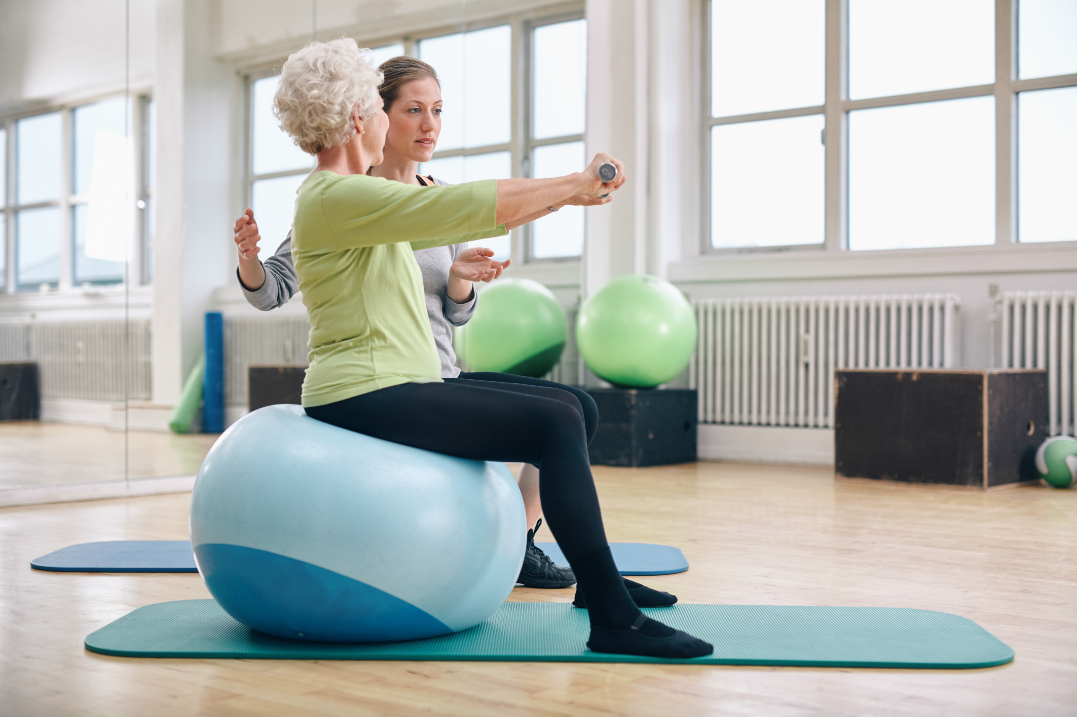 Stability Ball Workout for Beginners & Seniors // Fun Exercises
