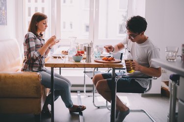 couple having breakfast