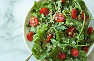 apple cider vinegar recipes  Caesar-Style Kale Salad