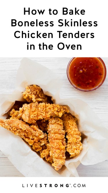 How to bake boneless skinless chicken tenders in the oven graphic