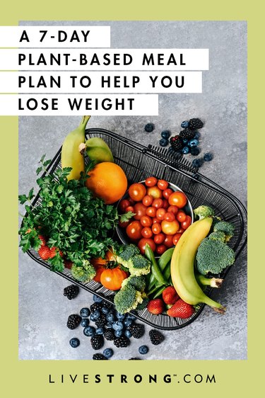 7-day plant-based meal plant to lose weight graphic