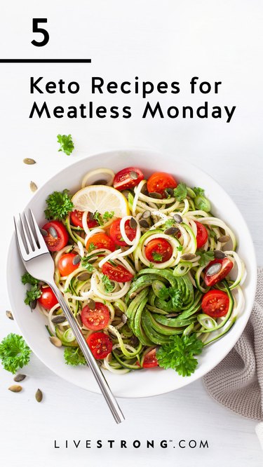 Keto-friendly Meatless Monday recipes graphic