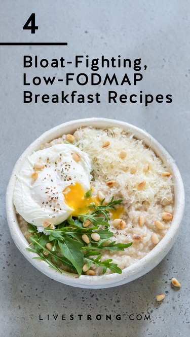 4 bloat-fighting low-FODMAP breakfast recipes graphic