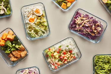 Healthy meal prep food in containers