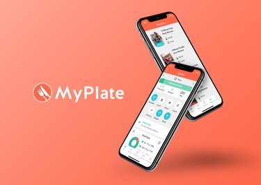 MyPlate logo and phones
