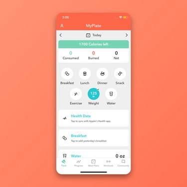 MyPlate calorie counter weight tracker