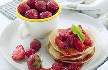 filling breakfast recipes Strawberry Protein Pancakes