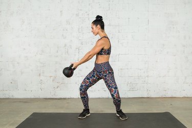 Vanessa Villegas demonstrates the woodchop