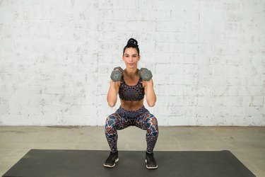 Vanessa Villegas demonstrates thrusters