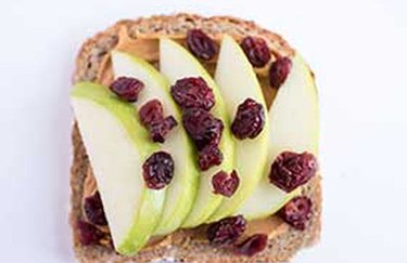 Harvest Toast With Peanut Butter, Apples and Cranberries cranberry recipes