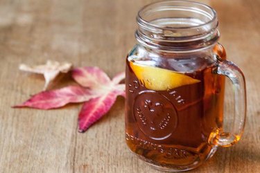 hot toddy in a mason jar