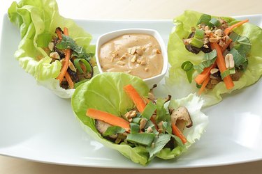 Vegetarian Thai Lettuce Wraps