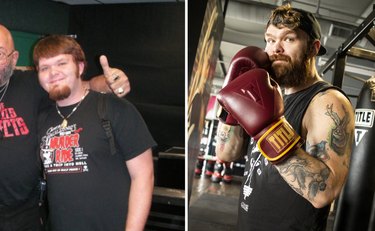 Justin Simpson before and after long term weight loss success
