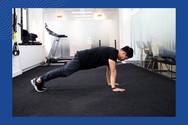 Plank hold demonstration of proper form