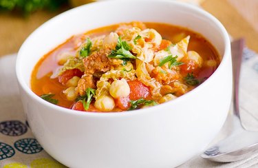 Chicken, Chickpeas and Chorizo Stew recipe