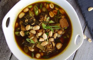 Gingery Asian Tempeh, Broccoli, and Rice Soup recipe