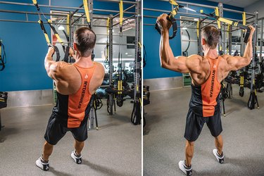 Man demonstrating how to do the TRX W Fly