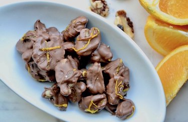 Chocolate Orange Salted Walnuts healthy chocolate desserts