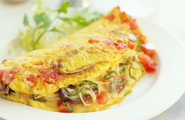 Mushroom and Tomato Omelet