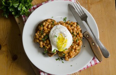 The Buenos Dias Toast With Refried Beans and Hardboiled Eggs