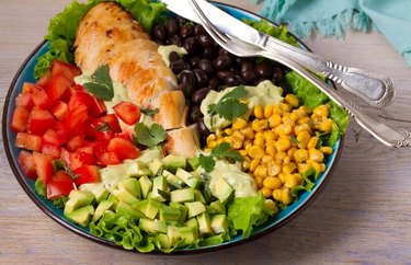 Southwestern Salad With Black Beans Canned Bean Recipe