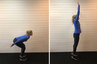 Woman demonstrating how to do a full-body extension