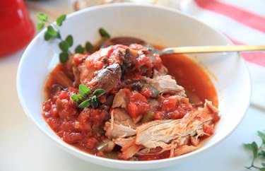 low calories chicken recipes Slow Cooker Chicken Cacciatore
