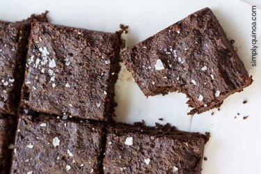 healthy quinoa dessert recipes Fudgy Salted Quinoa Brownies