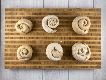Scallion pancake dough coils