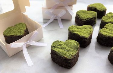 Brownie Bites with Matcha Dust Baking Recipes That Don’t Require Baking Soda, Baking Powder or Yeast