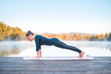 Woman Doing Plank Pose Yoga Pose for Balance