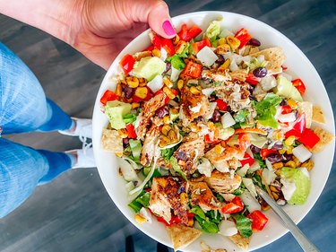 Mexican Grilled Chicken Salad hearty salad recipe
