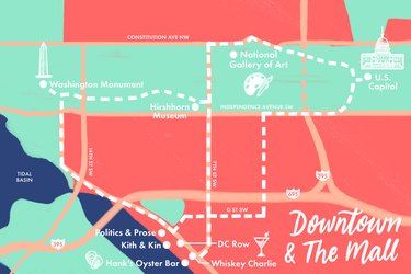 The Mall and Downtown map
