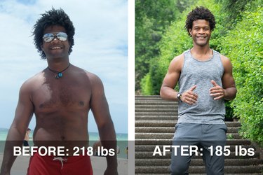 Errick’s before and after transformation
