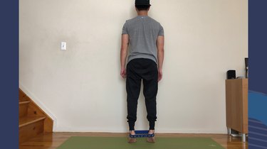 Move 2: Standing Calf Raise With Ankle Band