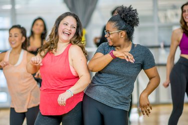 Women enjoying a dance class