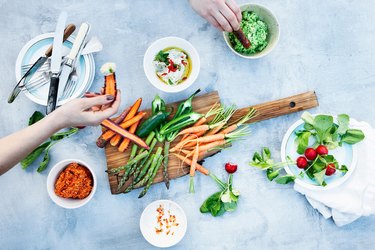 Keto diet vegetables dip as healthy keto snacks