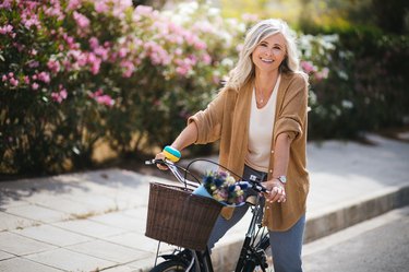 woman on bike