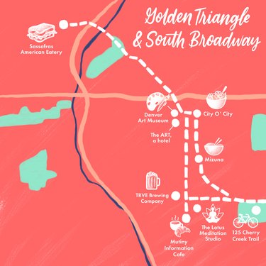 Golden Triangle and South Broadway map