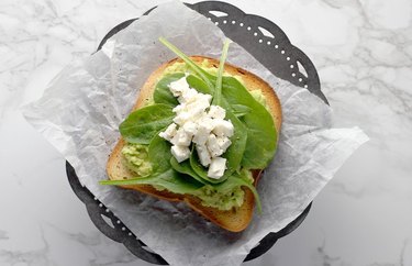 Spinach and Feta Avocado Toast on Keto Bread